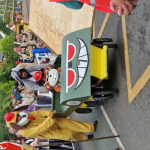 competitors at the Farndon Soapbox Derby