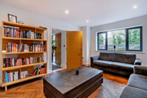 sitting room with wooden floor in a house for sale in Willaston