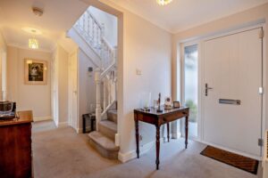 the hallway in a modern detached house for sale with Rickitt Partnership estate agency